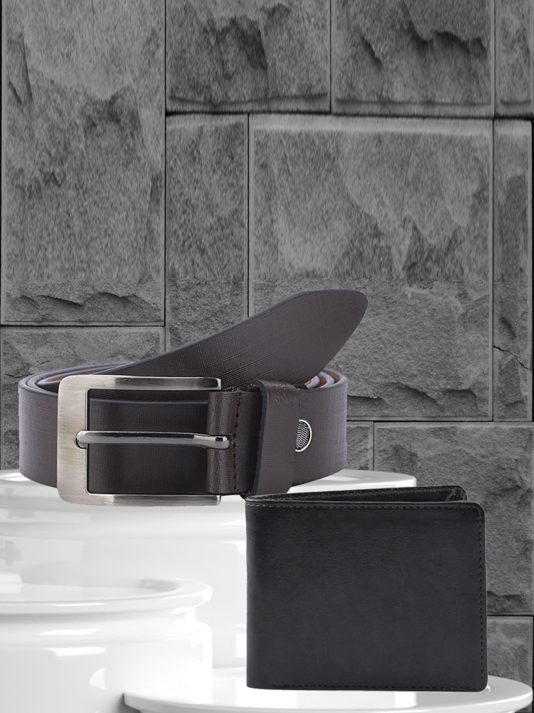 

Kastner Men Set Of Belt & Wallet Accessory Gift Set, Coffee brown