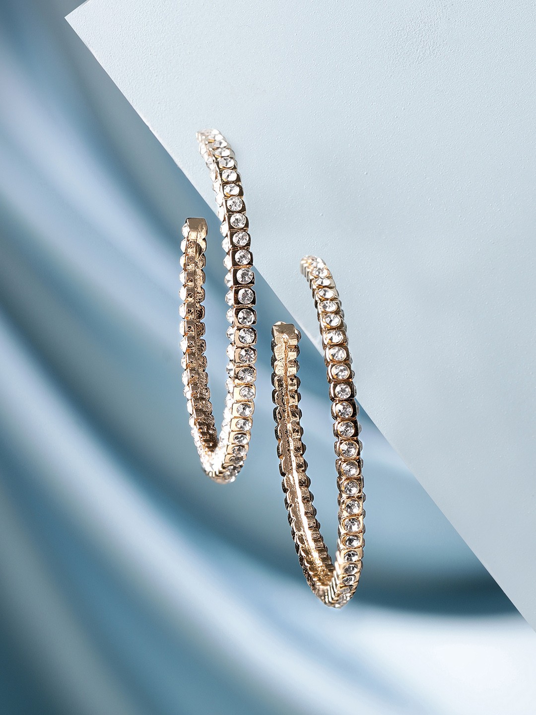 

TOKYO TALKIES X rubans FASHION ACCESSORIES Gold-Plated Geometric Hoop Earrings