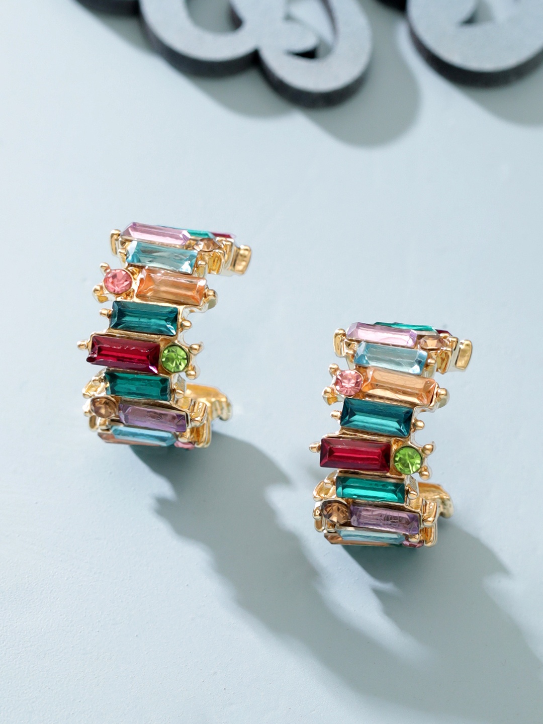 

TOKYO TALKIES X rubans FASHION ACCESSORIES Gold-Plated Geometric Half Hoop Earrings