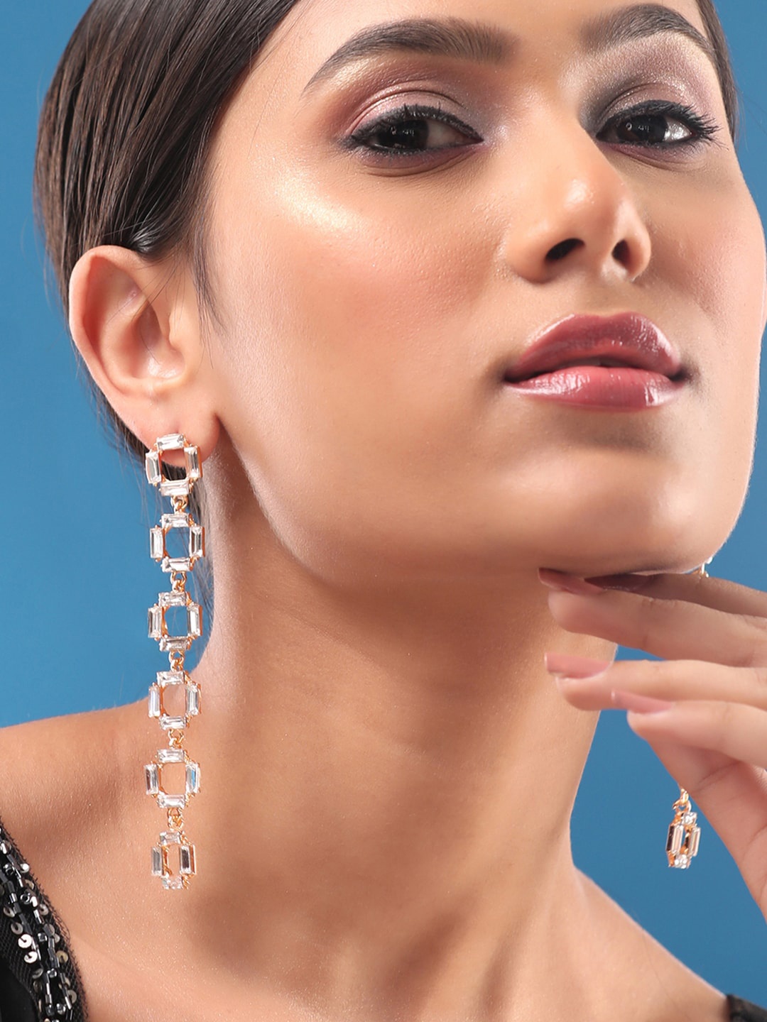 

TOKYO TALKIES X rubans FASHION ACCESSORIES Gold-Plated Zircon Classic Drop Earrings
