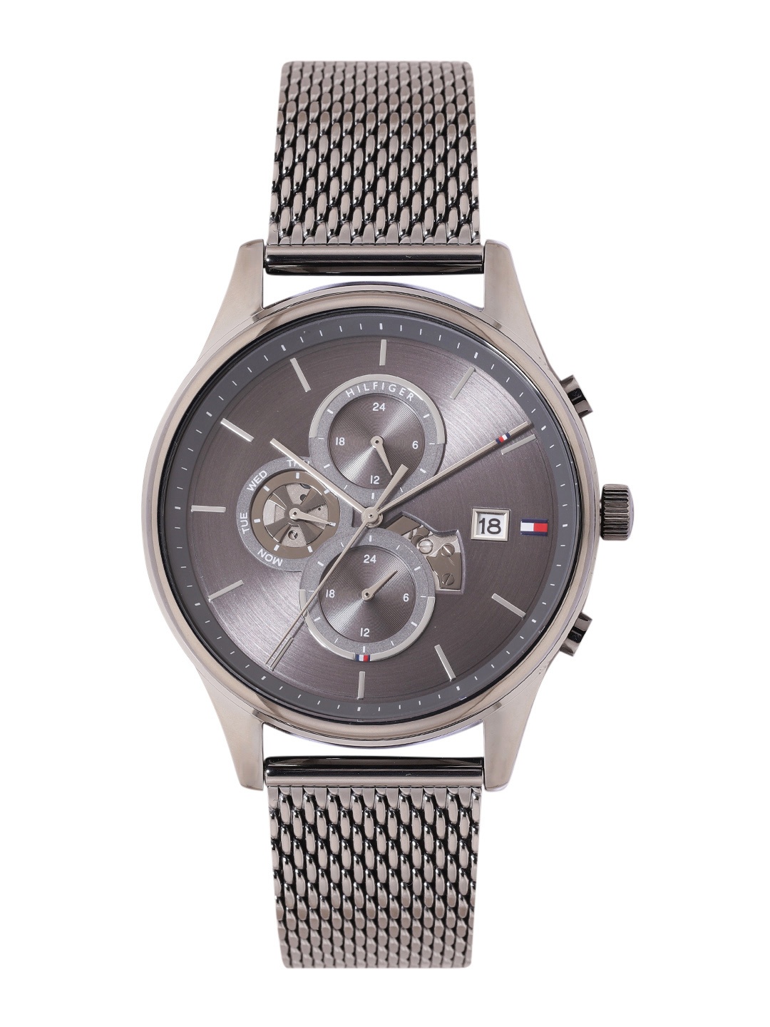 

Tommy Hilfiger Men Stainless Steel Textured Analogue Watch TH1710506W, Grey