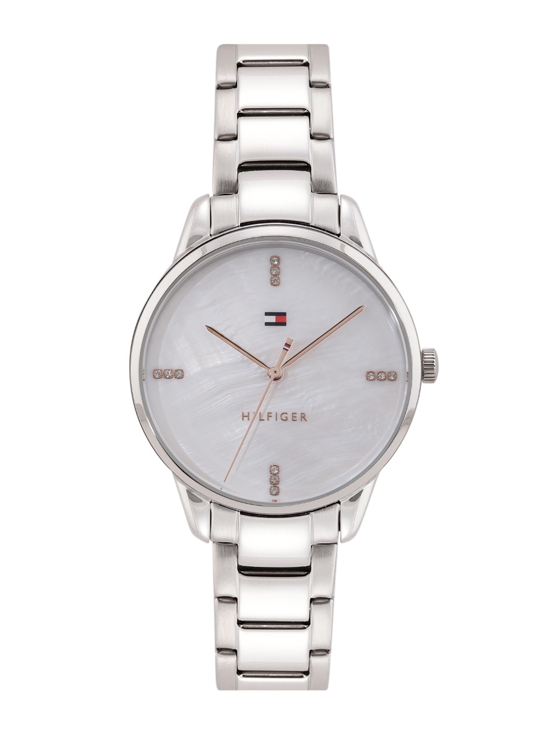 

Tommy Hilfiger Women Embellished Bracelet Style Analogue Watch TH1782544W-Stainless Steel, Silver