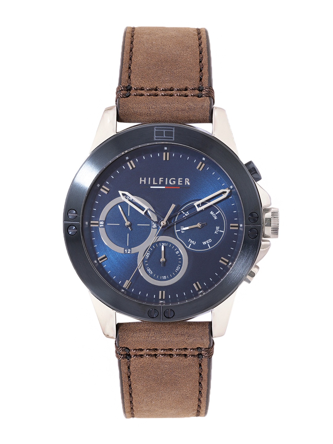 

Tommy Hilfiger Men Leather Analogue Watch TH1791895W, Blue