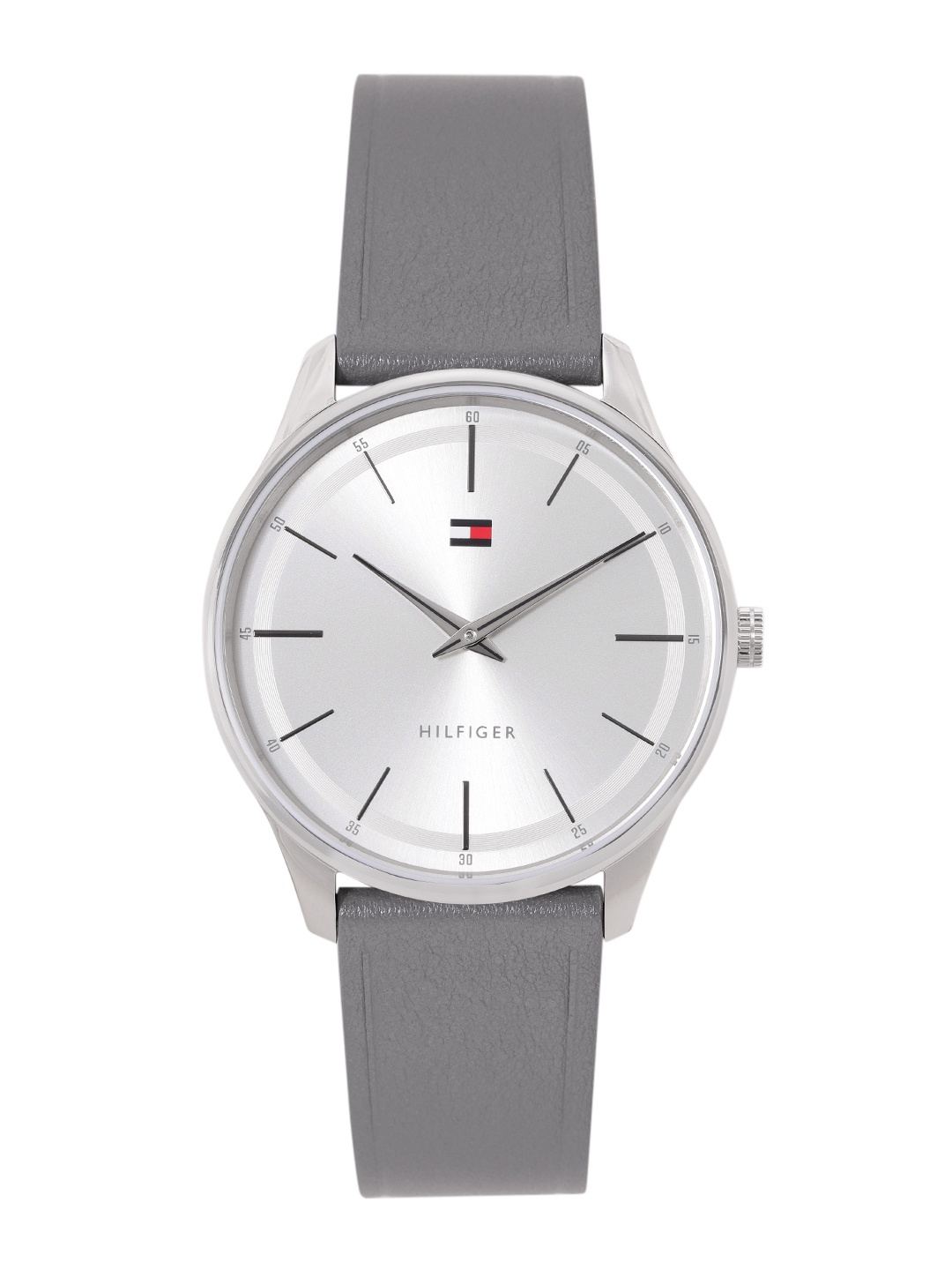 

Tommy Hilfiger Men Leather Analogue Watch TH1710465W, Grey