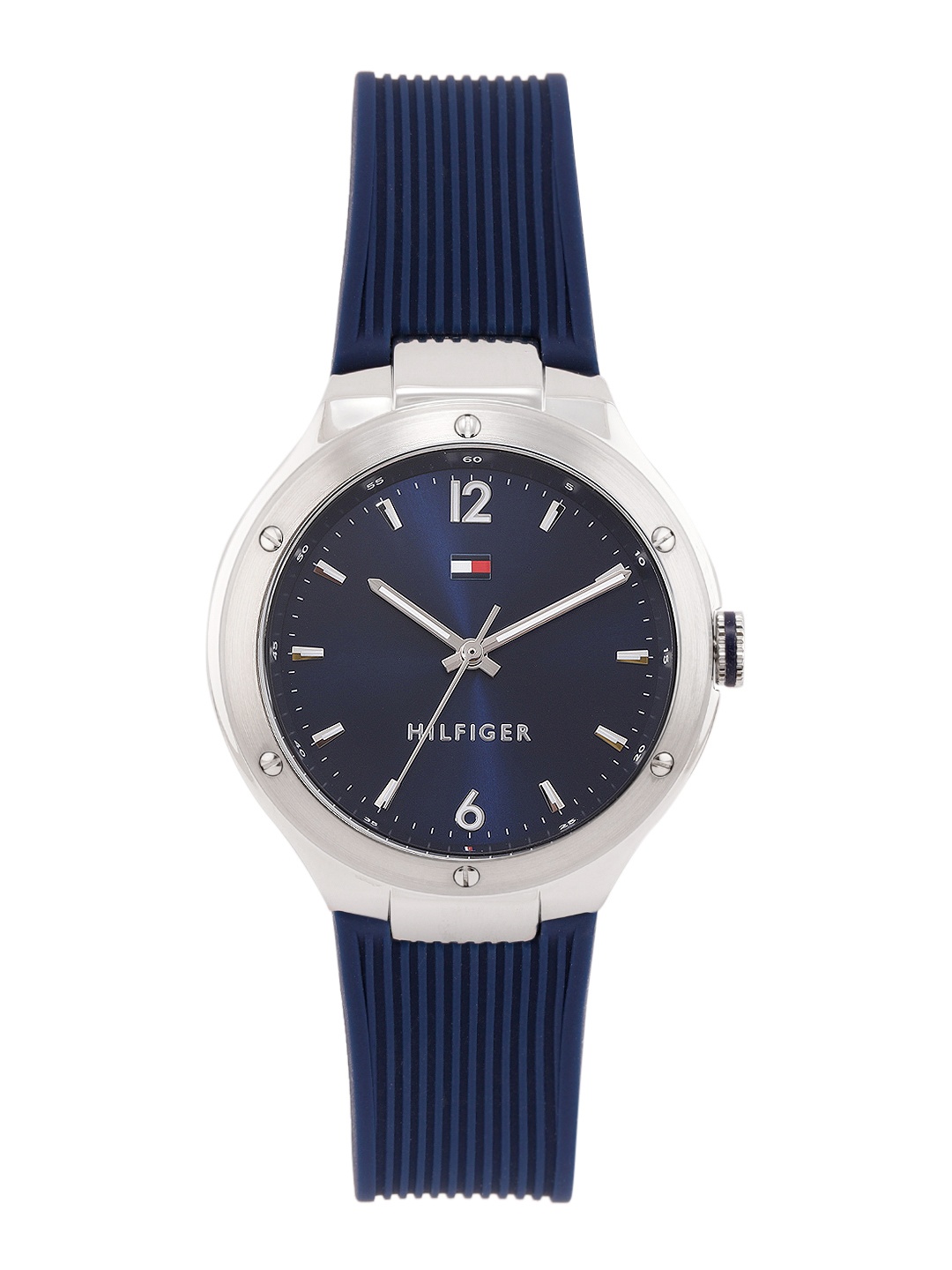 

Tommy Hilfiger Women Solid Silicon Straps Analogue Watch TH1782472W, Navy blue