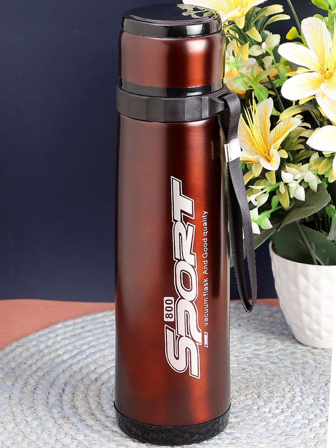 

PASSION PETALS Maroon Sport Printed Stainless Steel Water Bottle 800 ml