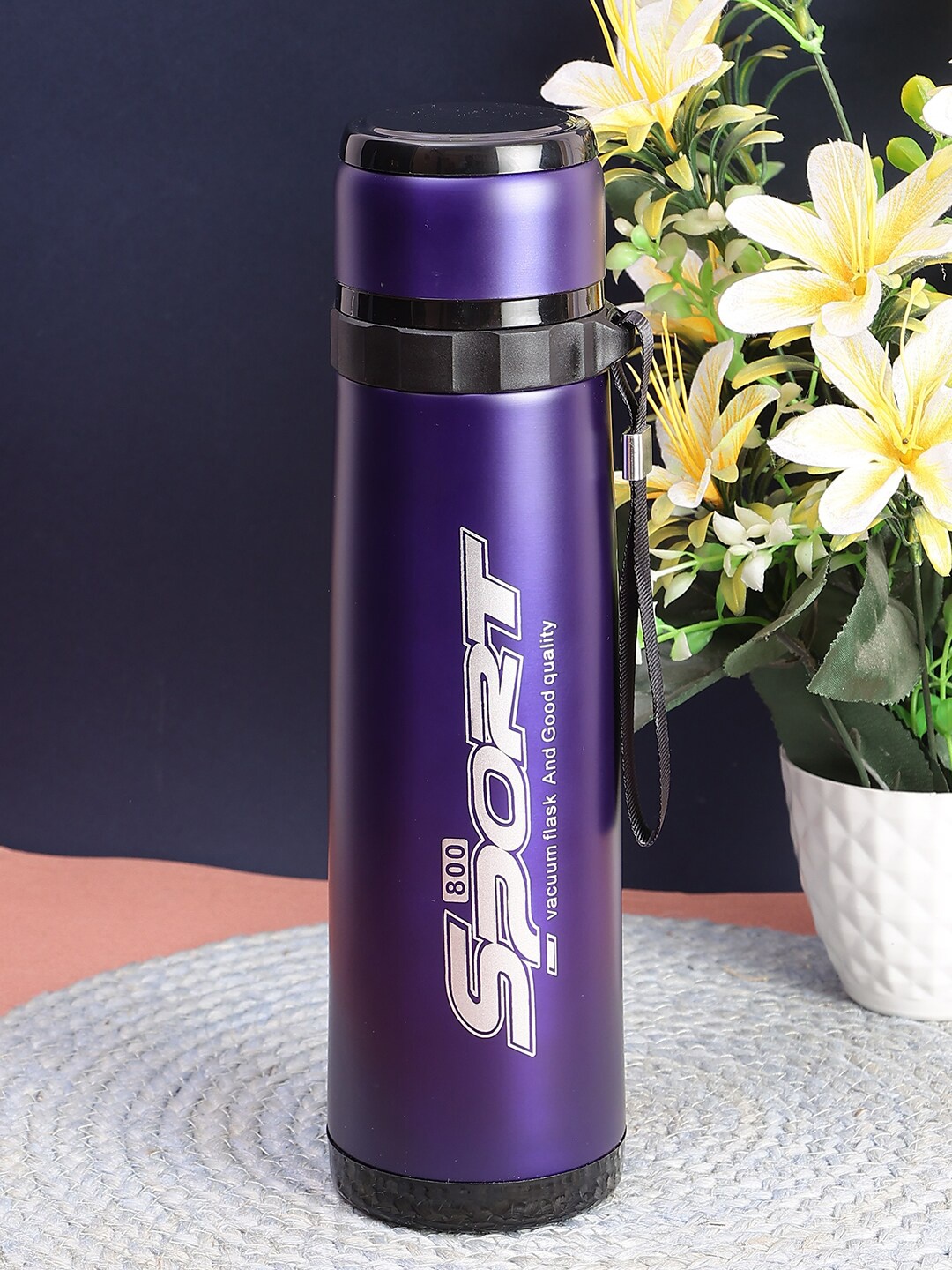 

PASSION PETALS Blue Sport Printed Stainless Steel Water Bottle 800 ml