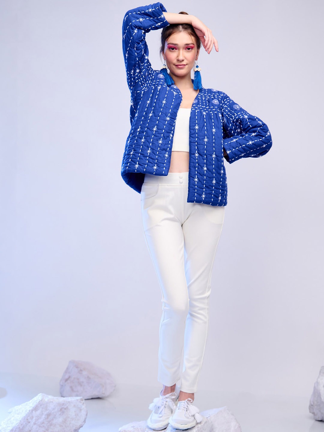 

Zanaash Organic Cotton Denim Jacket With Patchwork, Blue