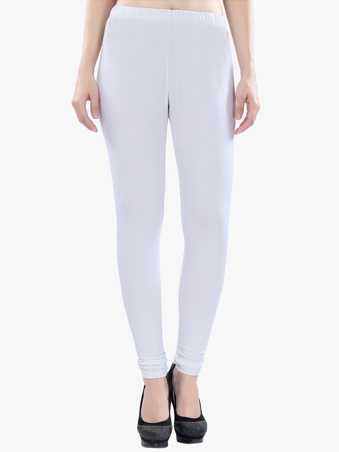 

TRASA Women Slim-Fit Churidar-Length Leggings, White