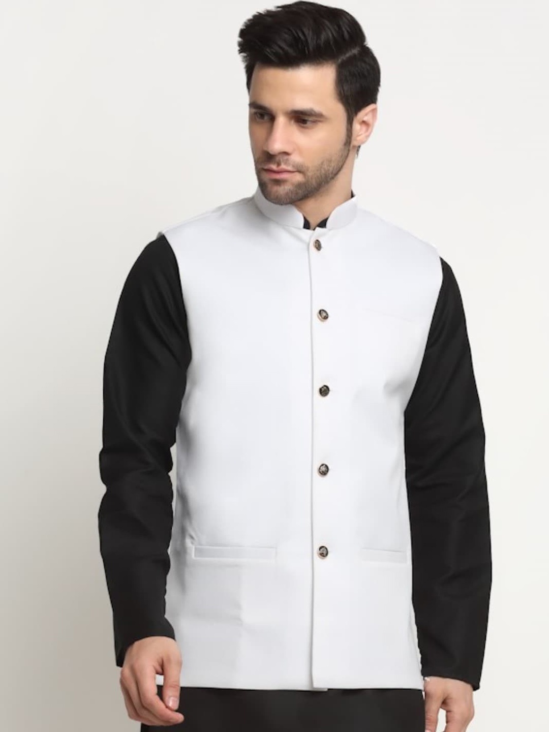 

KRAFT INDIA Cotton Nehru Jackets, White