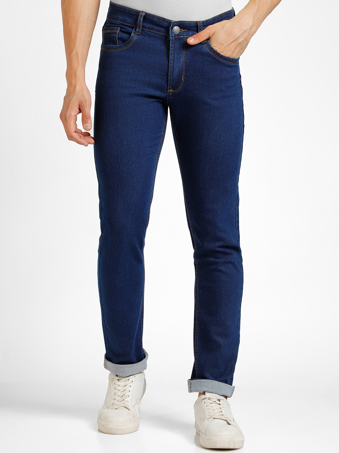 

Urbano Fashion Men Slim Fit Stretchable Cotton Jeans, Blue