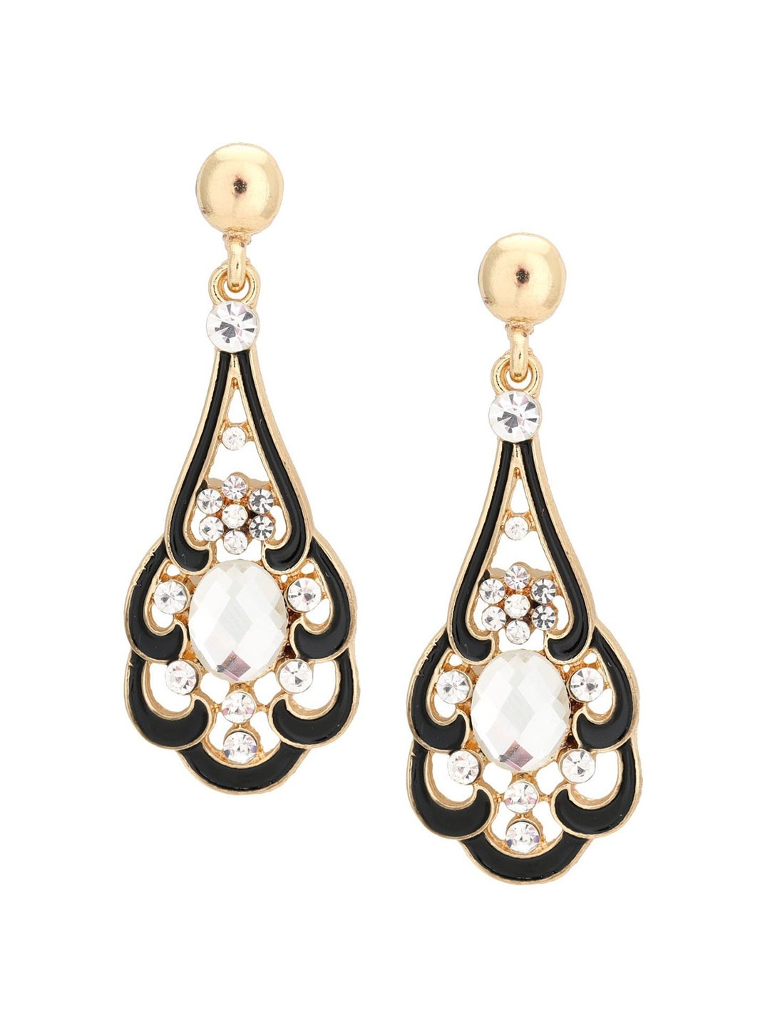 

Crunchy Fashion Gold Plated Contemporary Drop Earrings