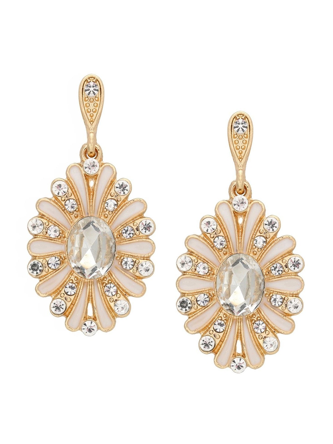 

Crunchy Fashion Gold-Plated Floral Drop Earrings