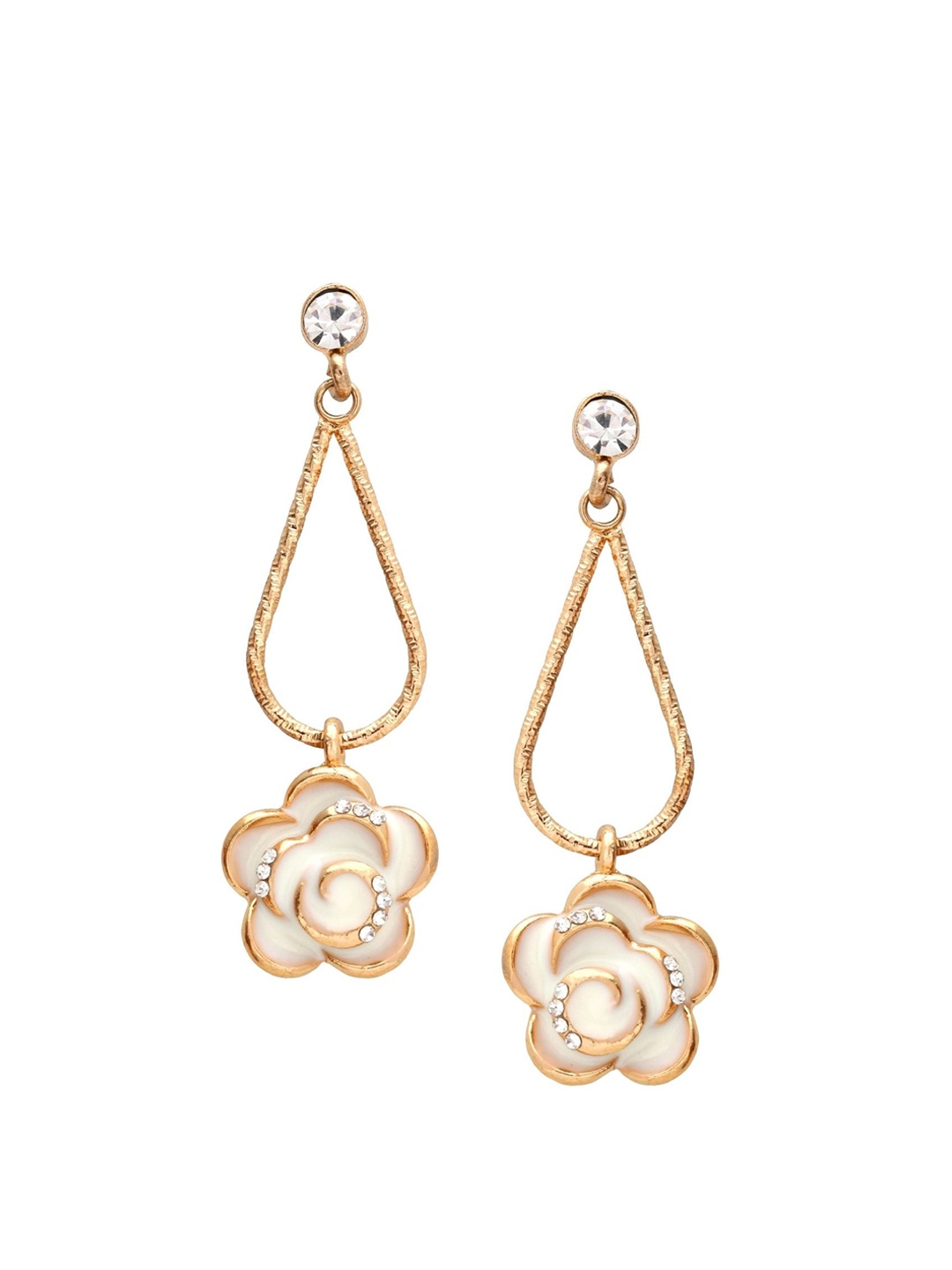 

Crunchy Fashion Gold-Plated Contemporary Drop Earrings