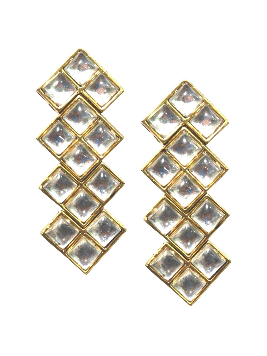 

Crunchy Fashion Gold-Plated Geometric Drop Earrings