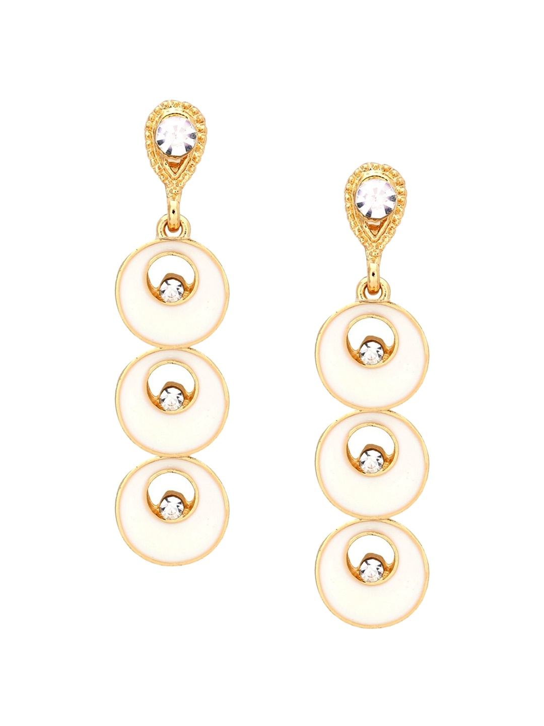 

Crunchy Fashion Gold-Toned Contemporary Drops Earrings