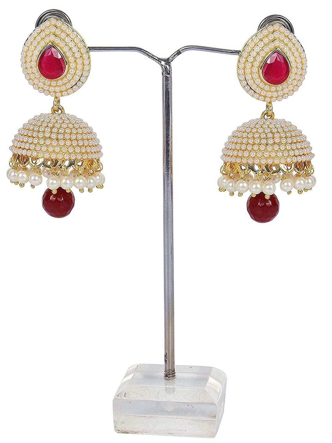 

Crunchy Fashion Gold-Plated Contemporary Jhumkas Earrings