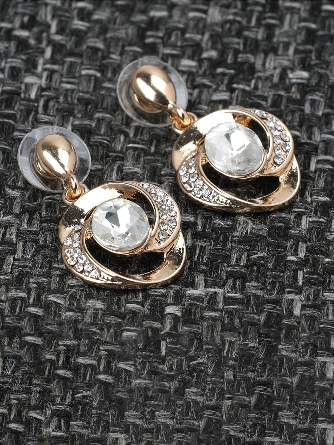 

Crunchy Fashion Gold-Plated Crystal Drop Earrings