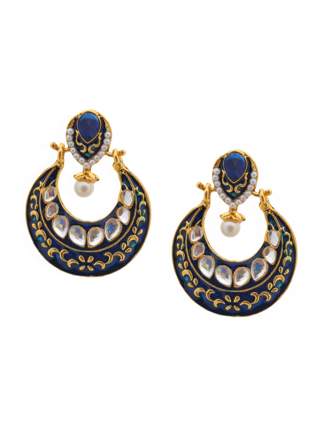 

Crunchy Fashion Gold Plated Contemporary Chandbalis