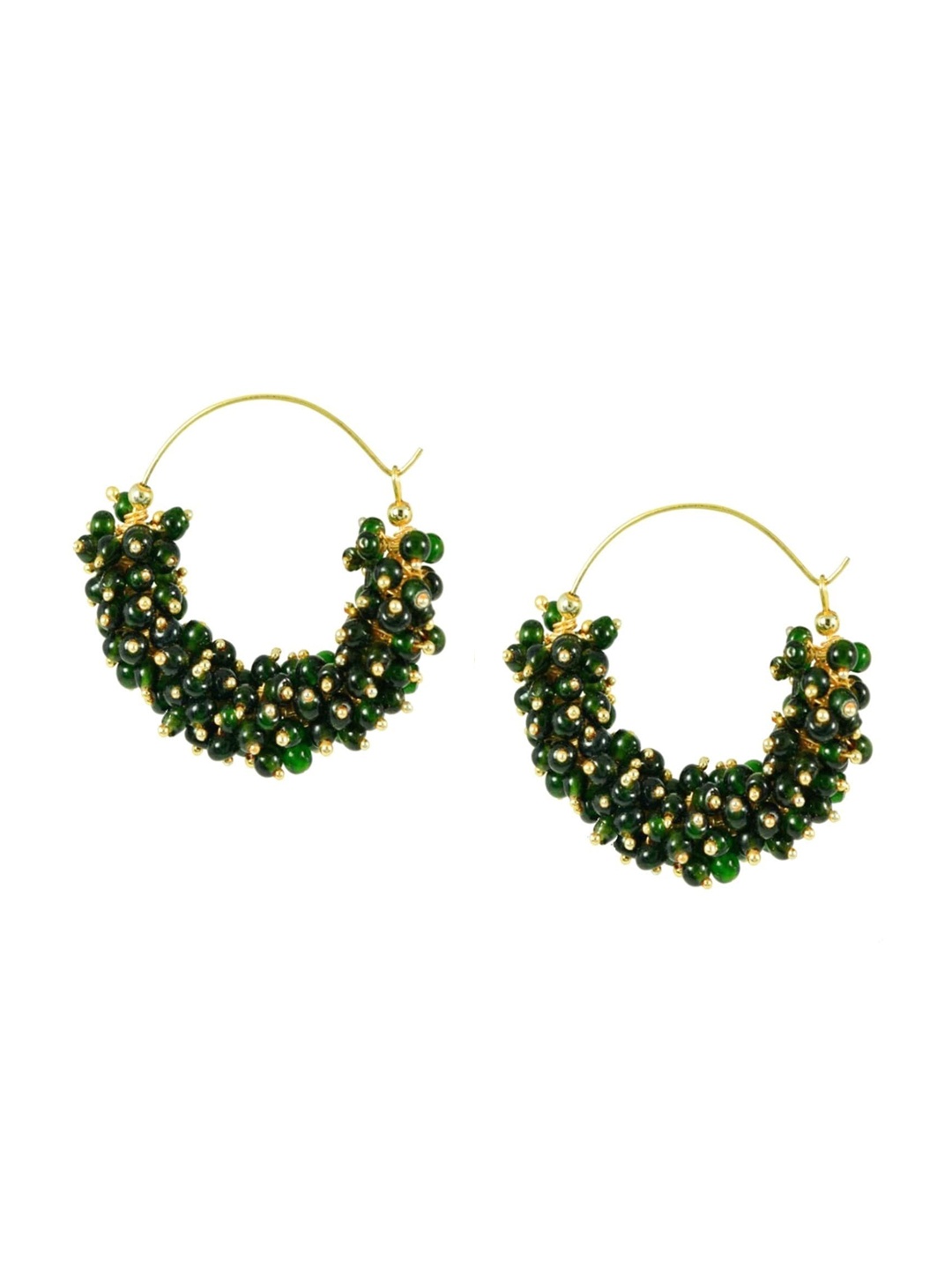 

Crunchy Fashion Gold-Plated Contemporary Hoop Earrings