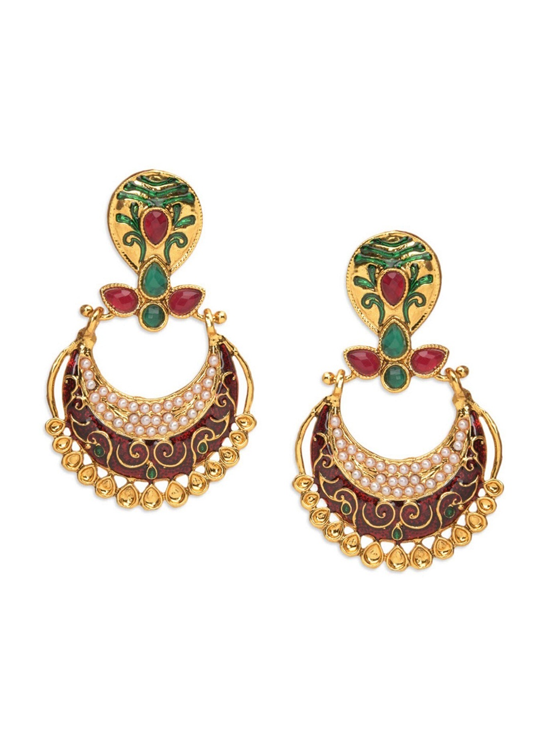 

Crunchy Fashion Gold Plated Contemporary Chandbalis