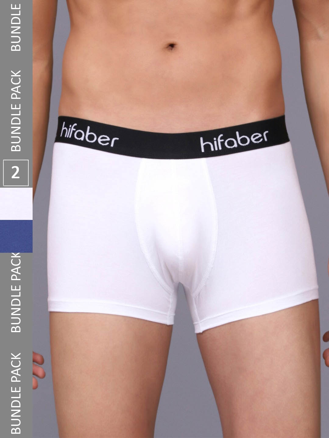 

Hifaber Men Pack Of 2 Anti-Bacterial Trunks H0686 + H0684_S, Blue