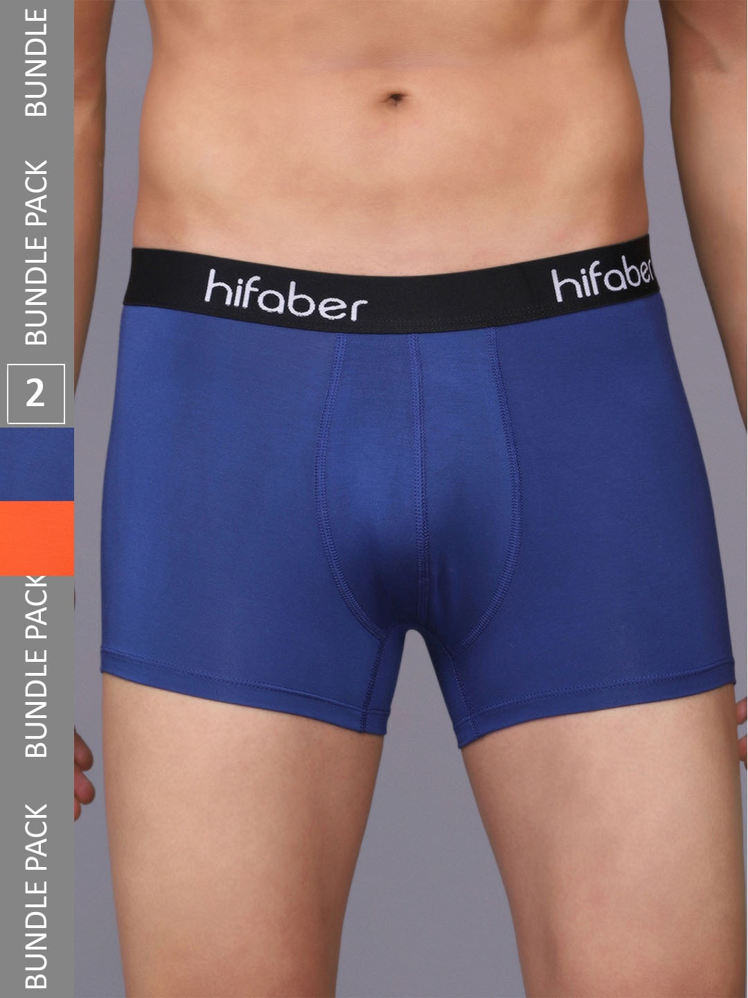

Hifaber Men Pack Of 2 Anti-Bacterial Trunks H0686 + H0689_S, Blue