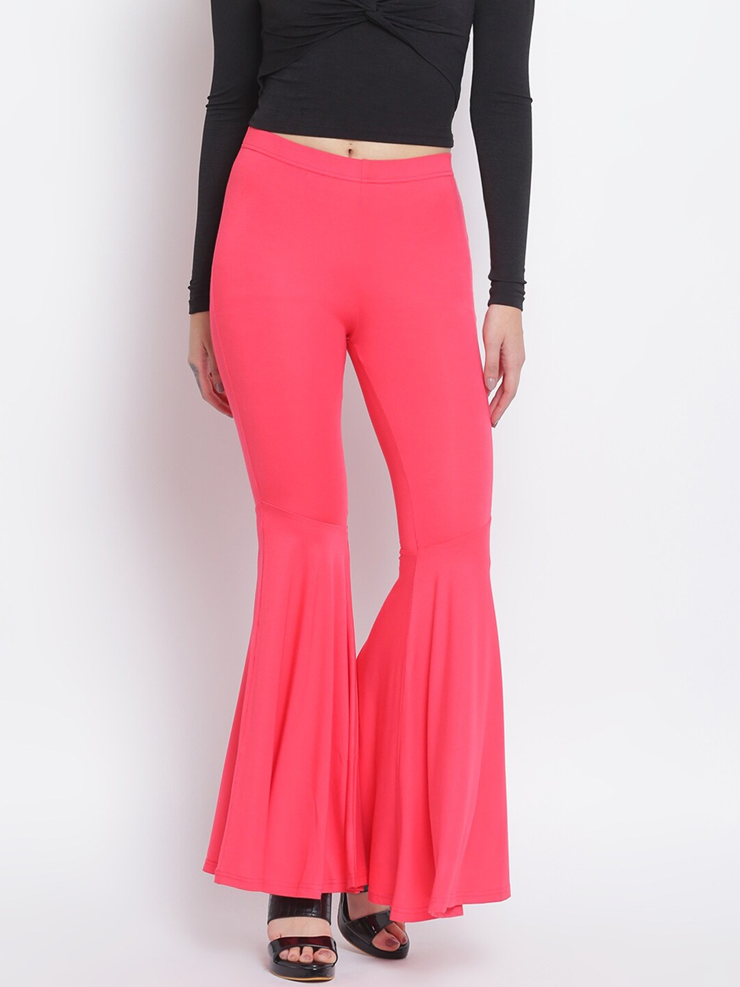 

Nayam By Lakshita Women Flared Palazzos, Fuchsia