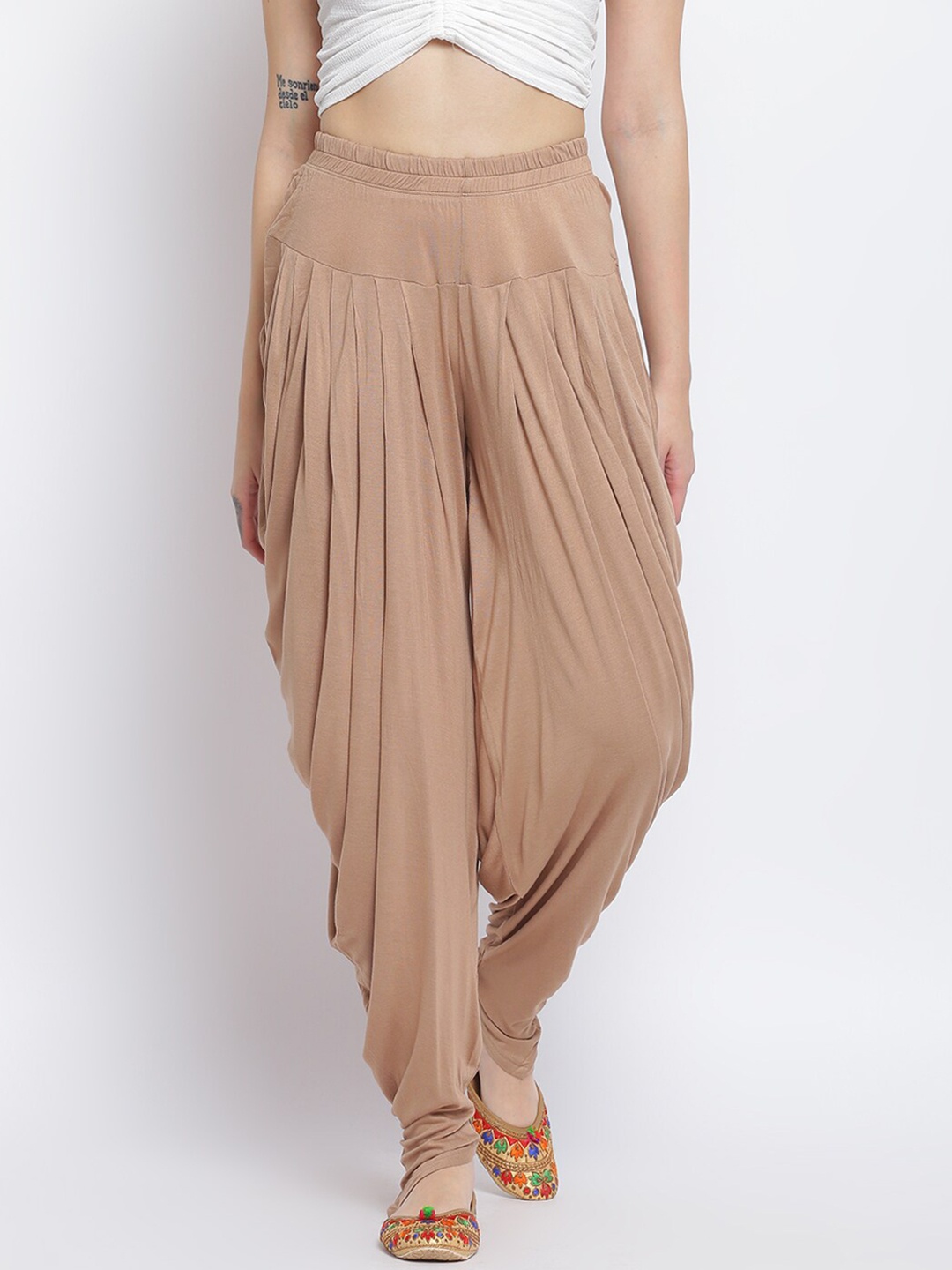 

Nayam By Lakshita Women Solid Dhoti Pants, Beige