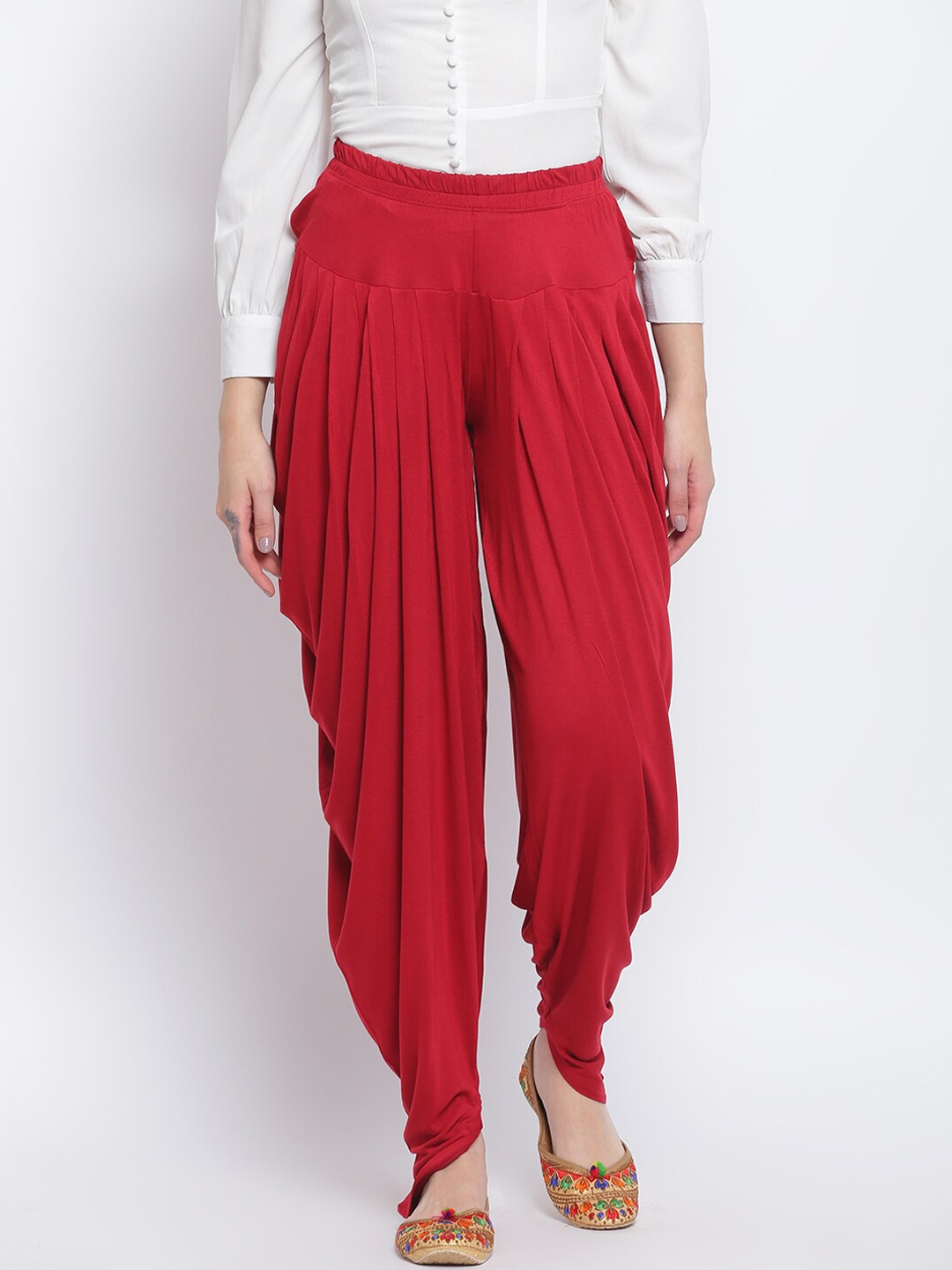 

Nayam By Lakshita Women Solid Dhoti Pants, Maroon