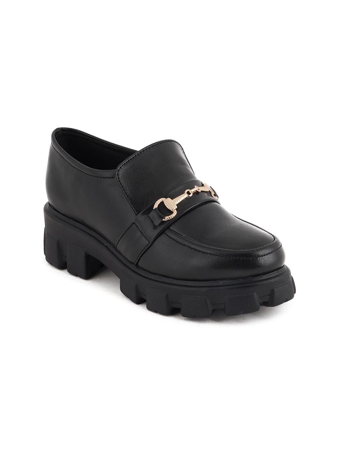 

Roadster Black Textured Round Toe Loafers