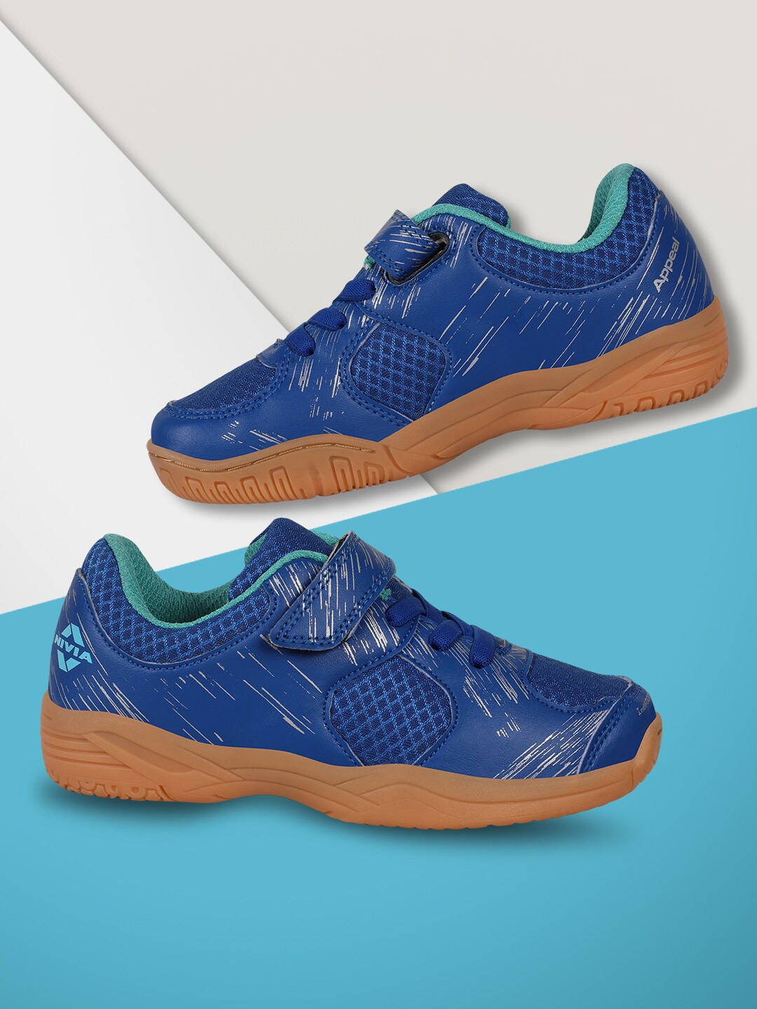 

NIVIA Kids Badminton Non-Marking Shoes, Blue