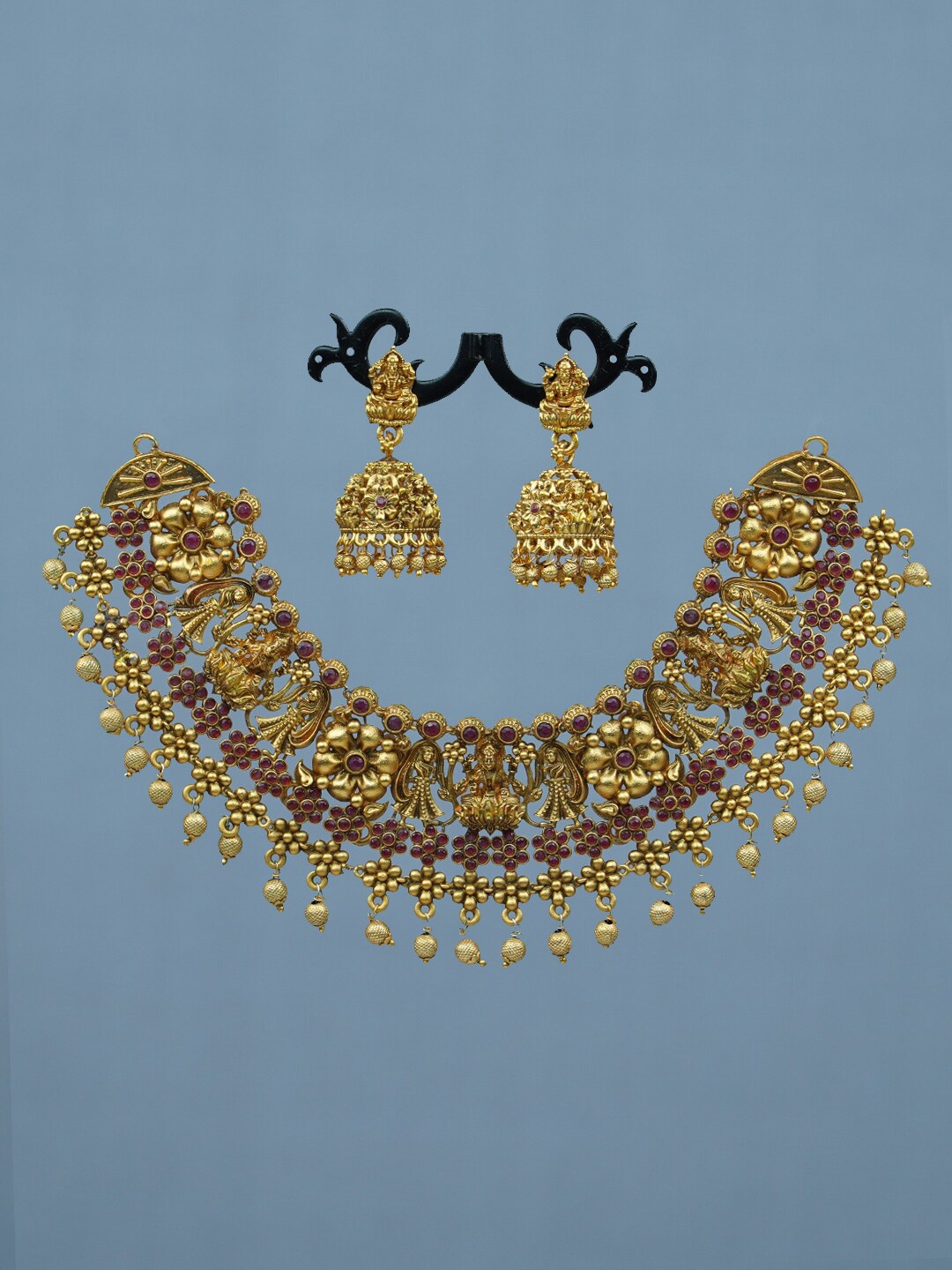 

Diksha collection Gold-Plated Beaded Jewellery Set