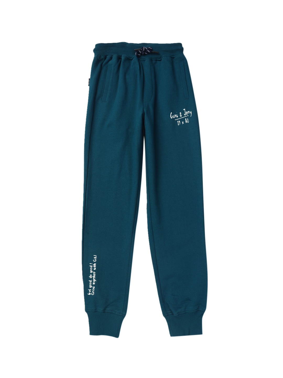 

Gini and Jony Boys Regular-Fit Cotton Track Pants, Green