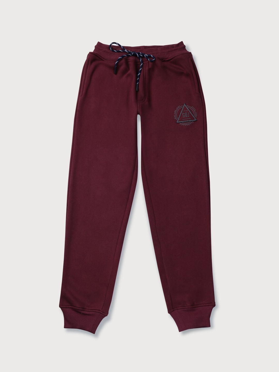 

Gini and Jony Boys Cotton Elasticated Joggers, Maroon