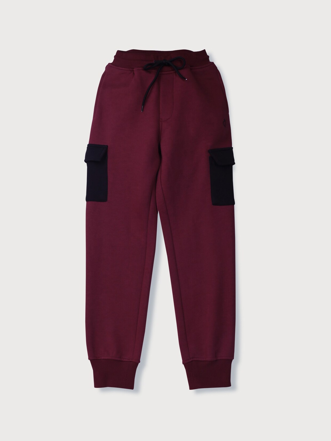 

Gini and Jony Boys Regular-Fit Cotton Joggers, Maroon