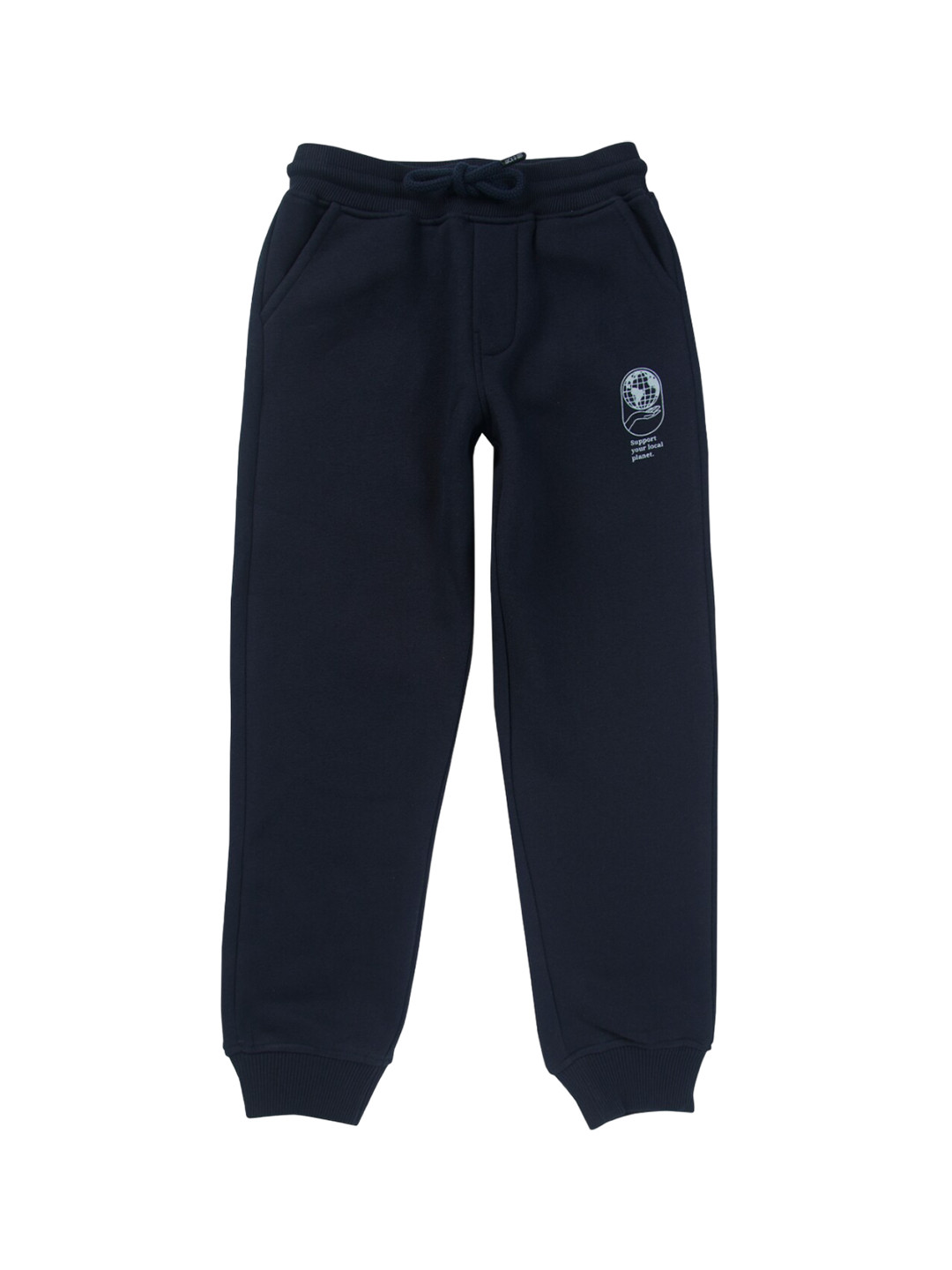 

Gini and Jony Boys Brand Logo Printed Cotton Joggers, Navy blue