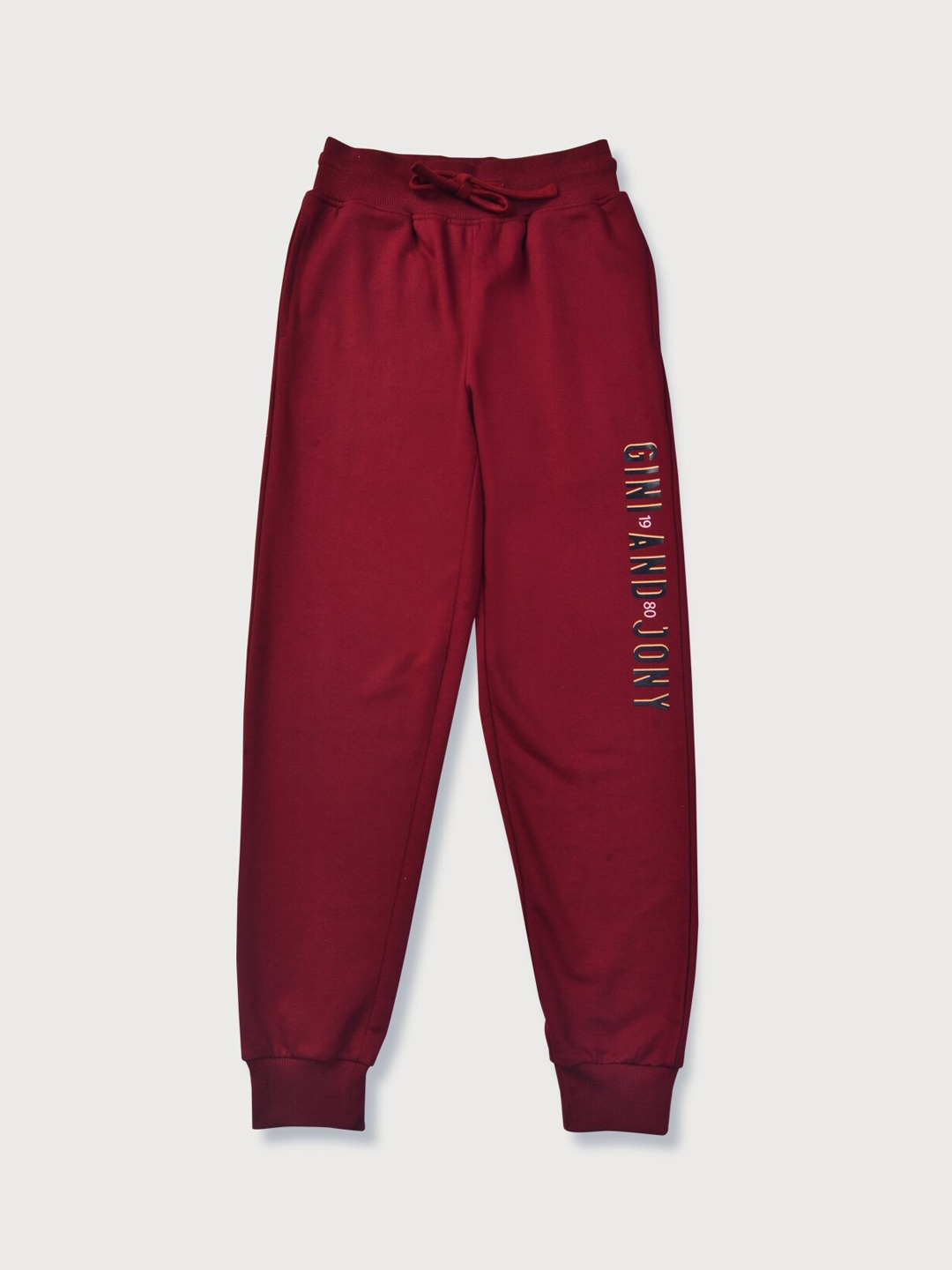 

Gini and Jony Boys Cotton Elasticated Track Pants, Red