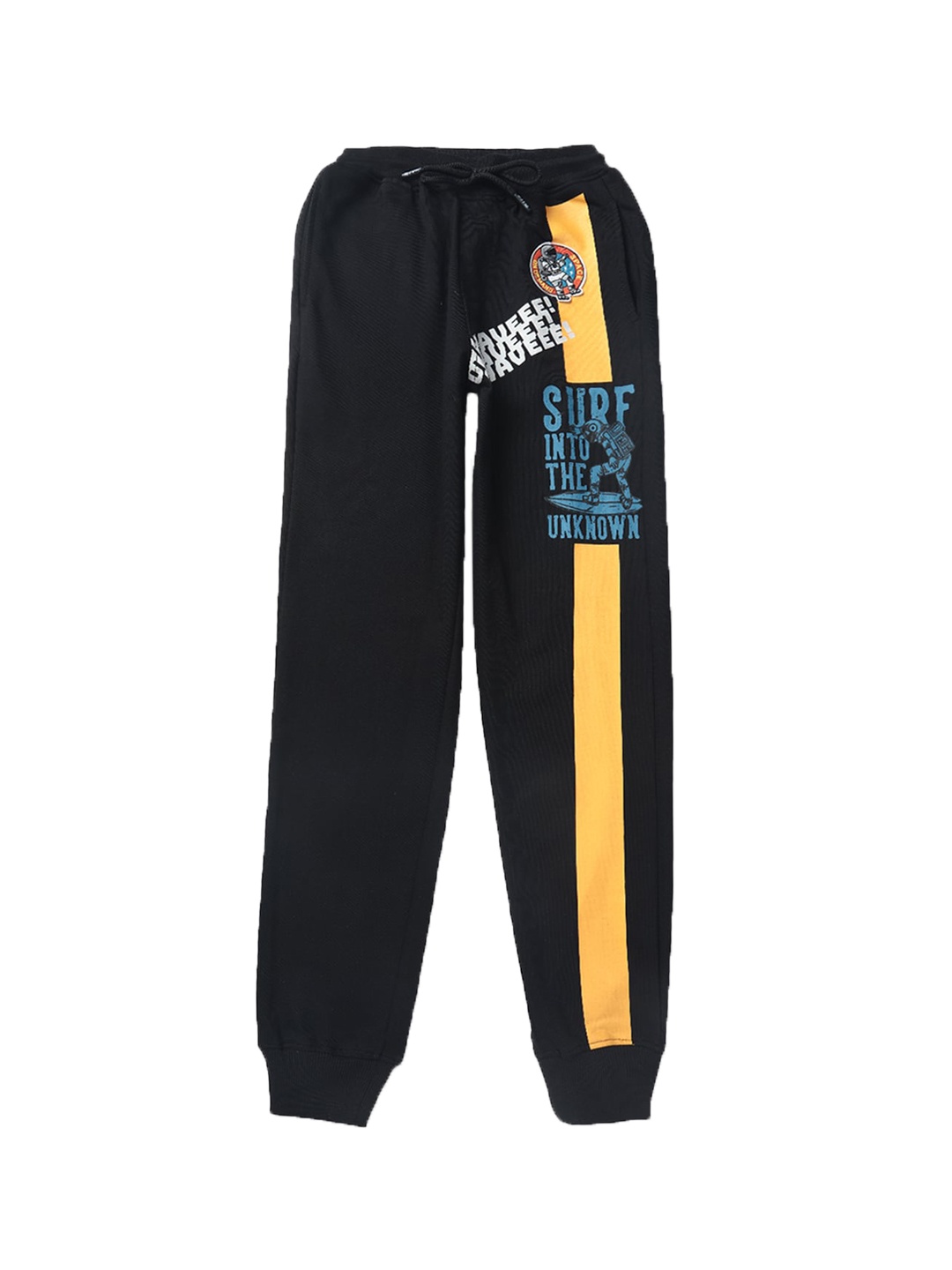 

Gini and Jony Boys Printed Cotton Joggers, Black