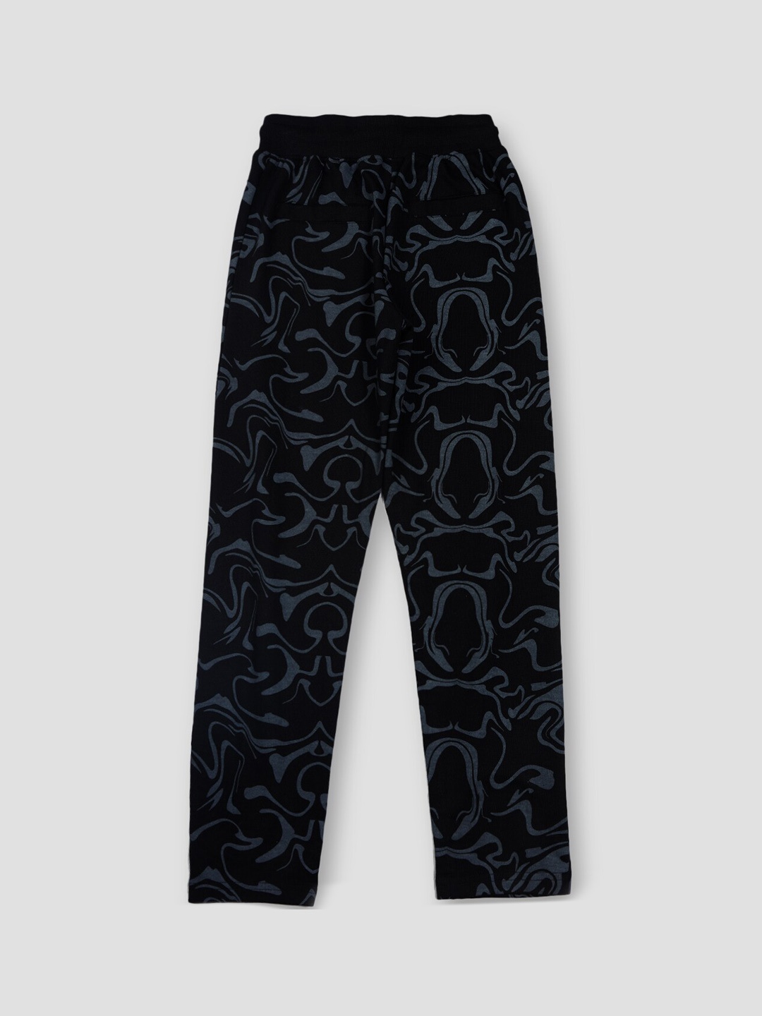 

Gini and Jony Boys Printed Cotton Elasticated Track Pants, Black