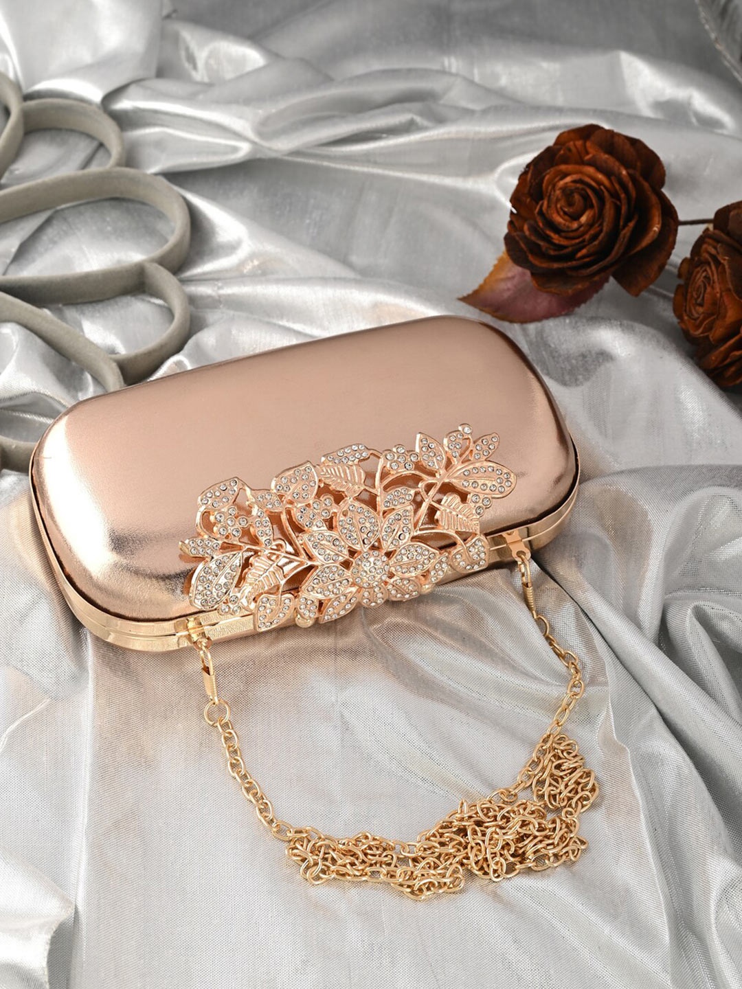 

Toobacraft Embellished Box Clutch, Pink