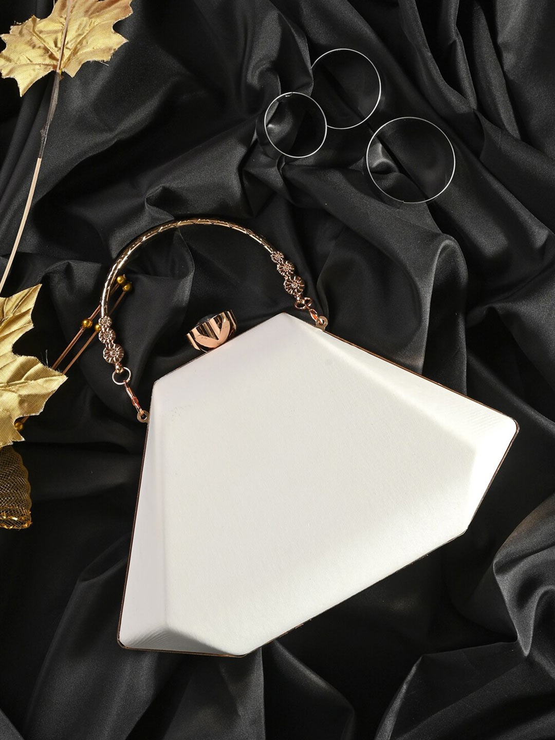 

Toobacraft Embellished Box Clutch, White