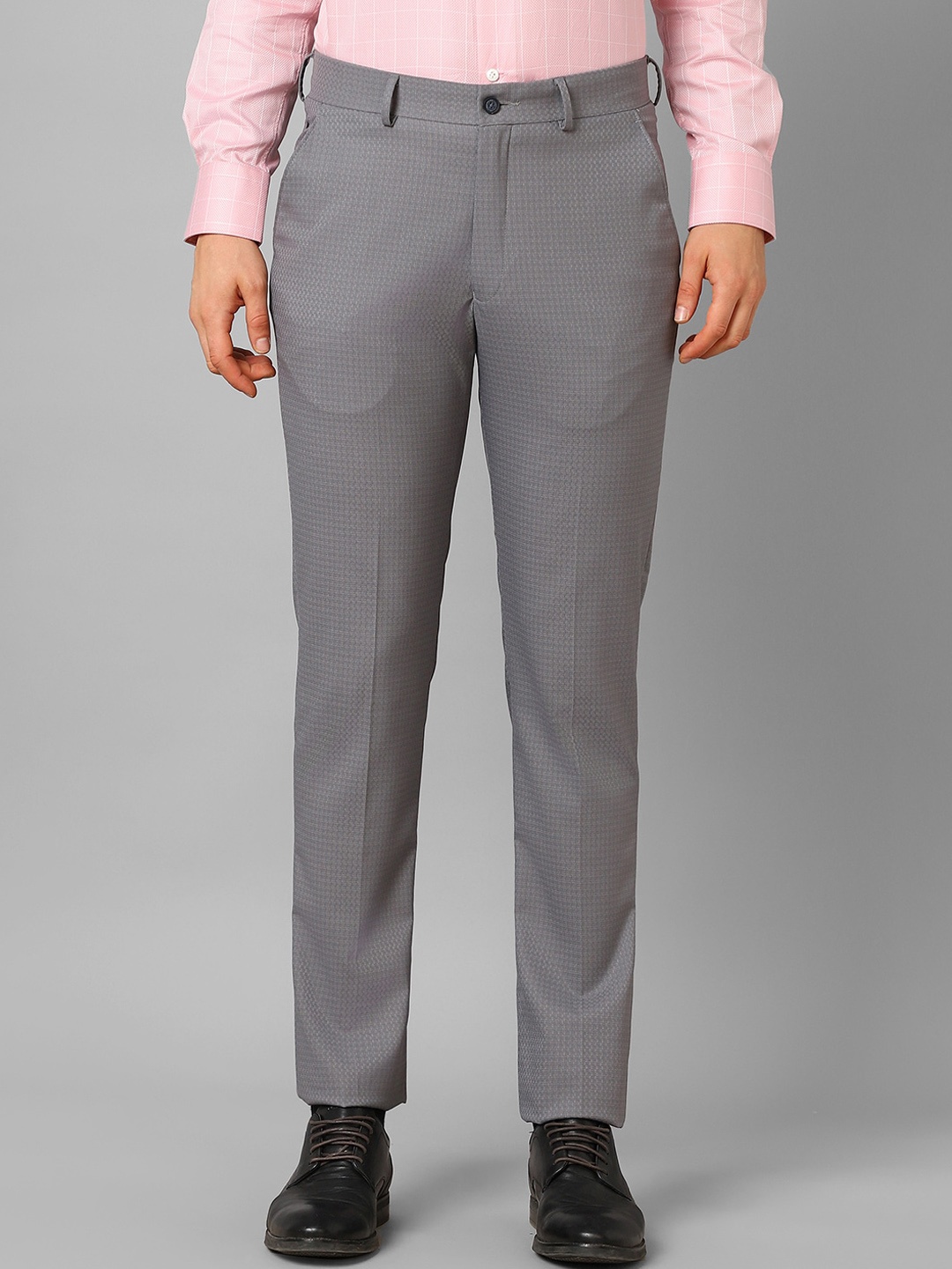 

Louis Philippe Men Slim Fit Formal Trousers, Grey