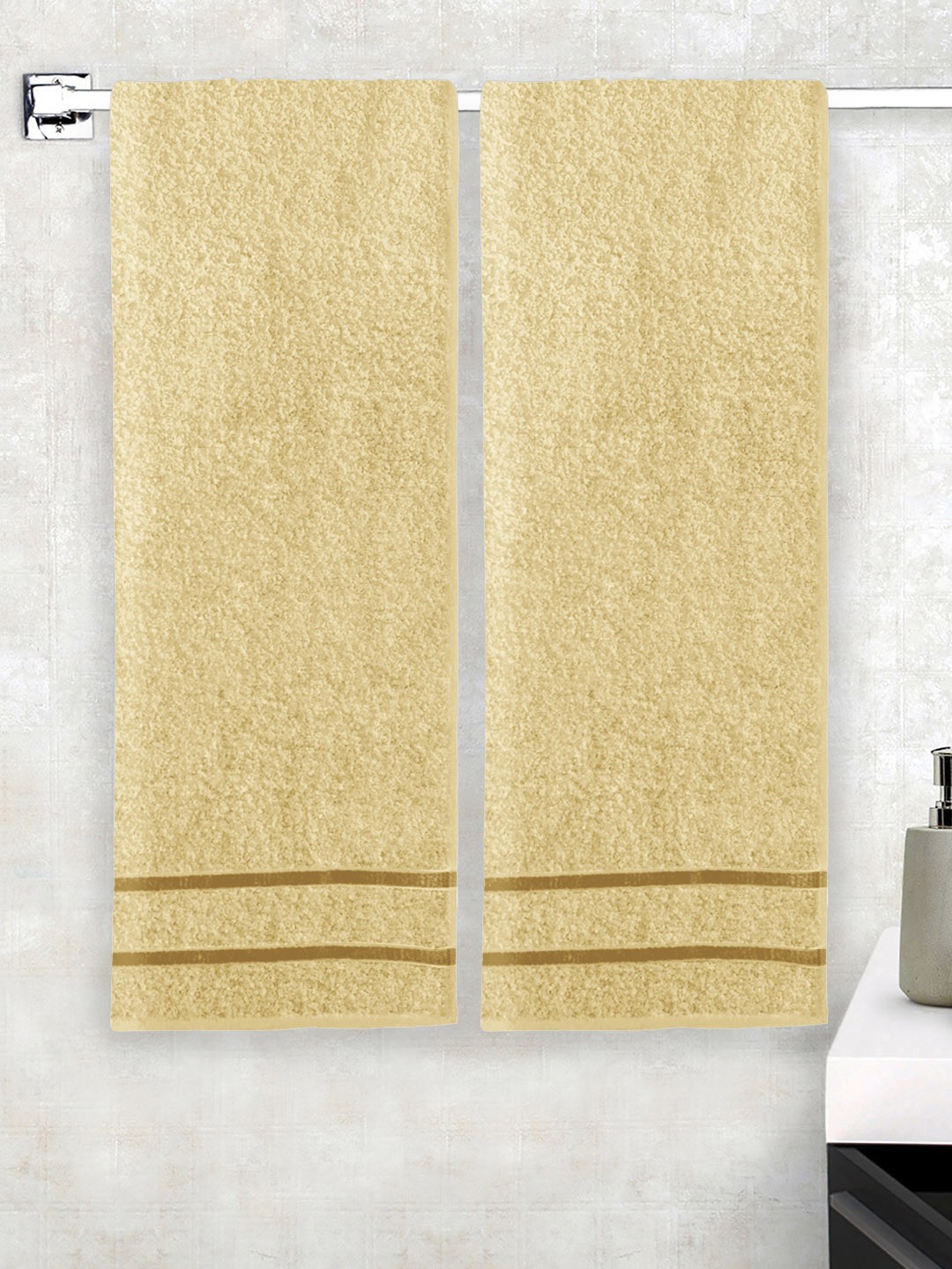 

Story@home Beige 100% Cotton Bath Towel -set of 2