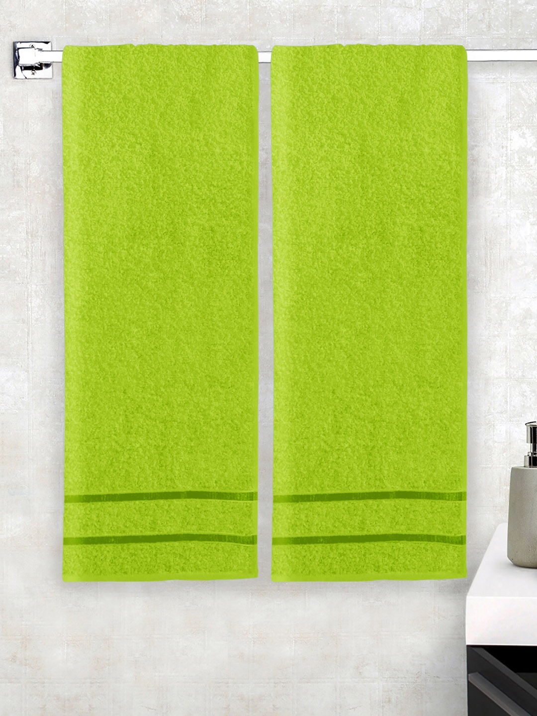 

Story@home Green 100% Cotton Bath Towel -set of 2