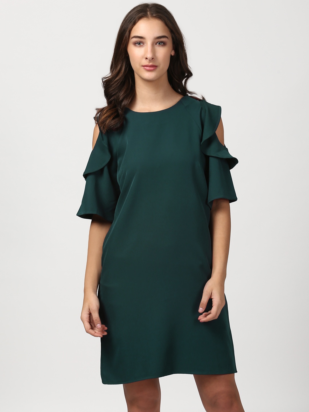 

Harpa Women Green Solid A-Line Dress