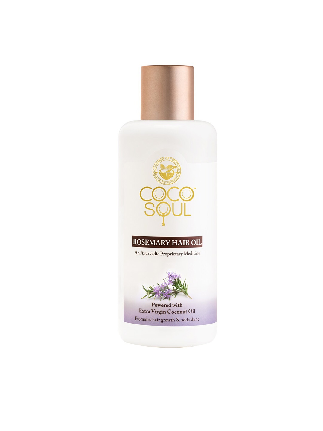 

Coco Soul Rosemary Hair Oil with Extra Virgin Coconut Oil - 200ml, White