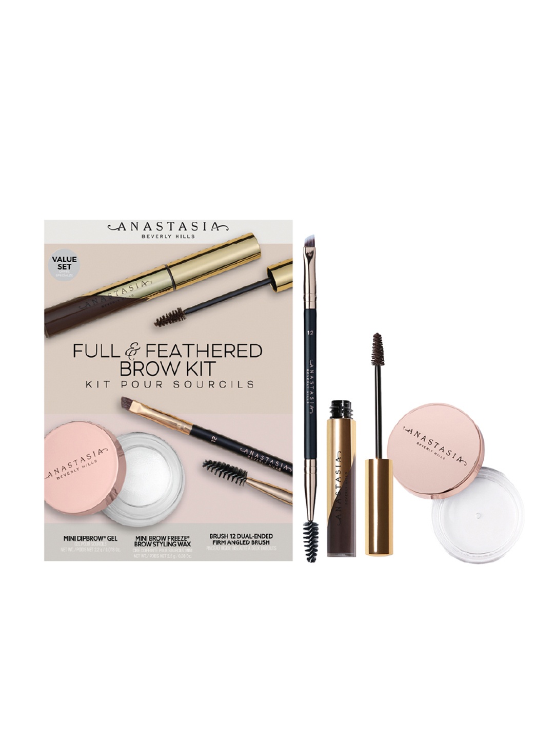 

ANASTASIA BEVERLY HILLS Full & Feathered Brow Kit - Ebony, Brown