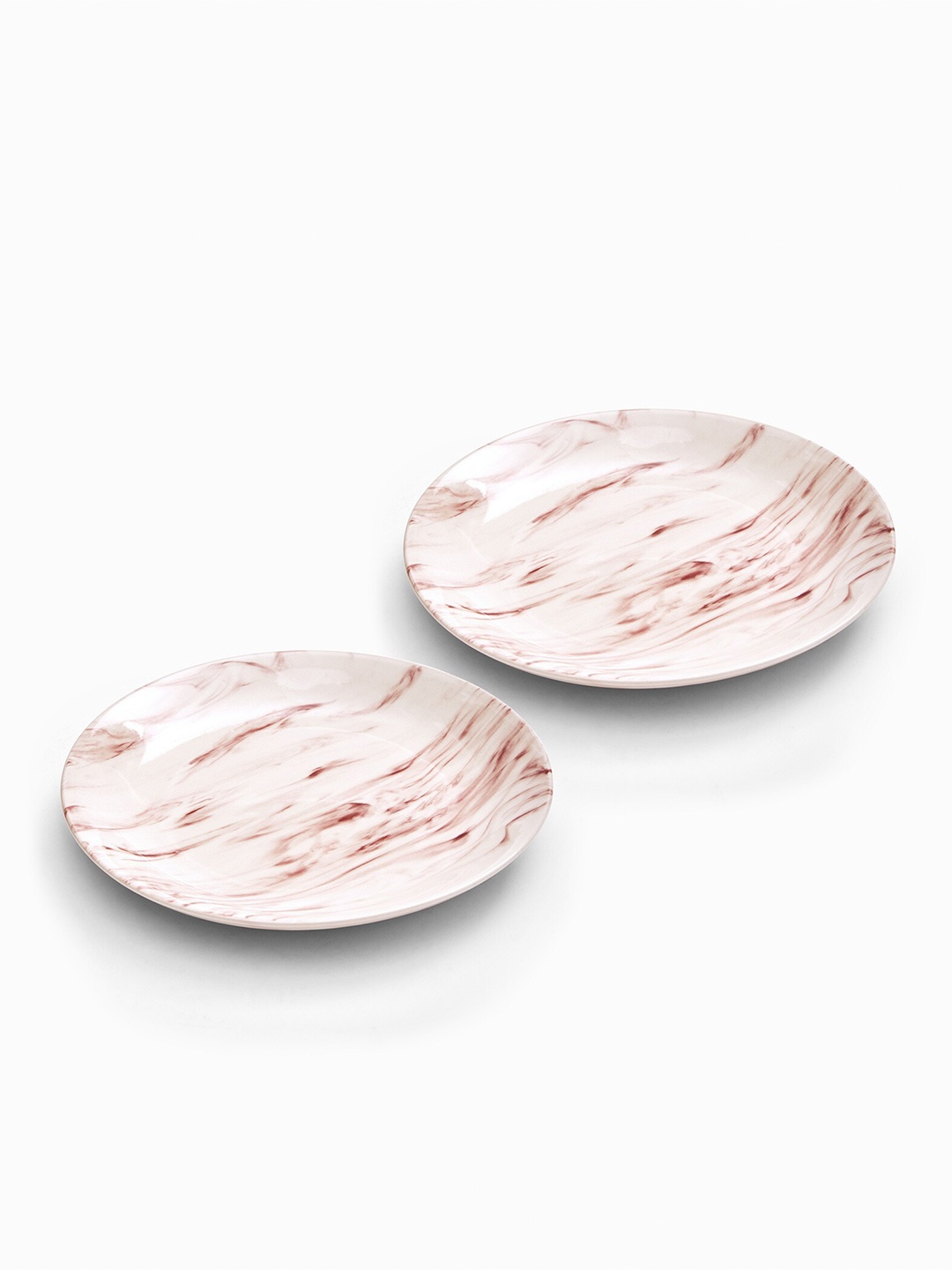 

The Label Life Beige & Brown 2 Pieces Marble Printed Ceramic Glossy Plates