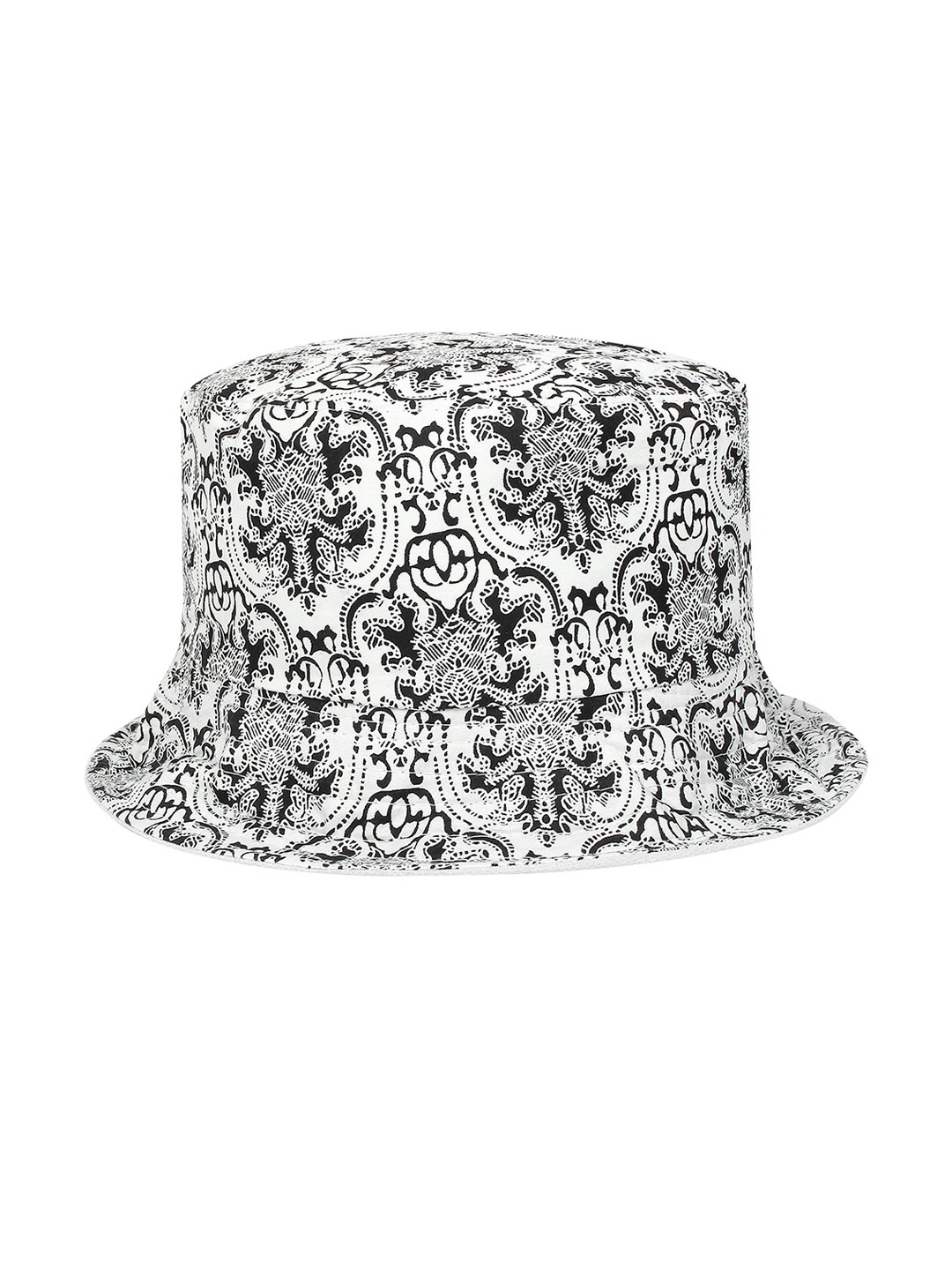 

Zacharias Women Printed Cotton Bucket Hat, White